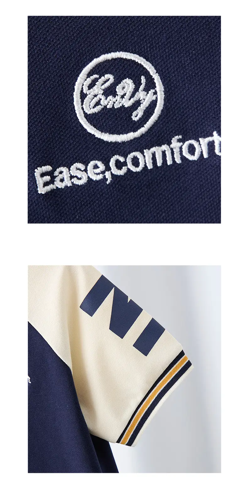 Boys Navy Polo Shirt Easy Comfort Raglan Sleeve T2025 — feature 5