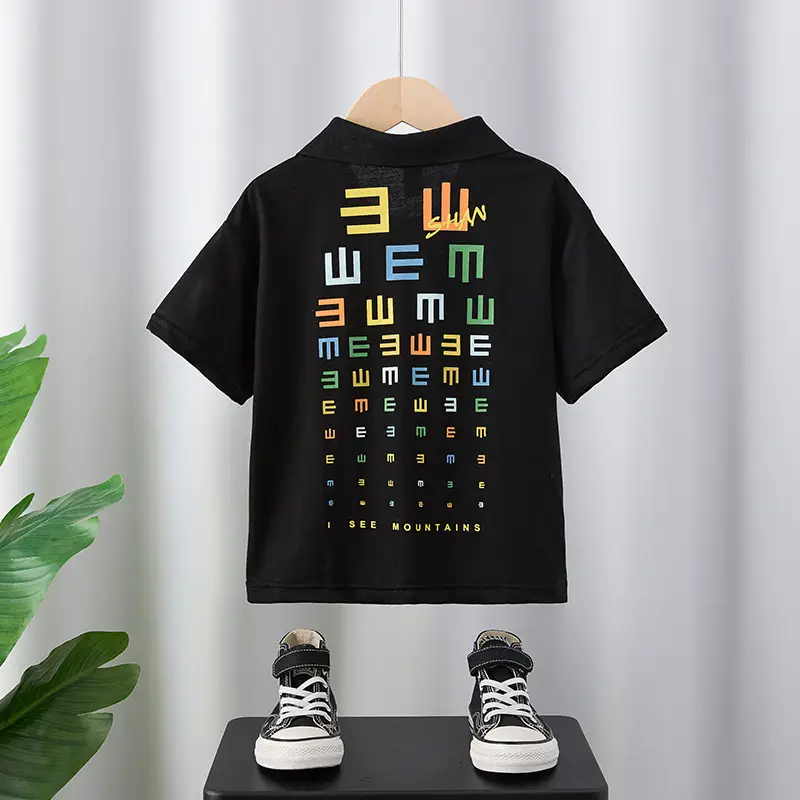 Boys Summer T-Shirt White Green Black 2025 - Image 2