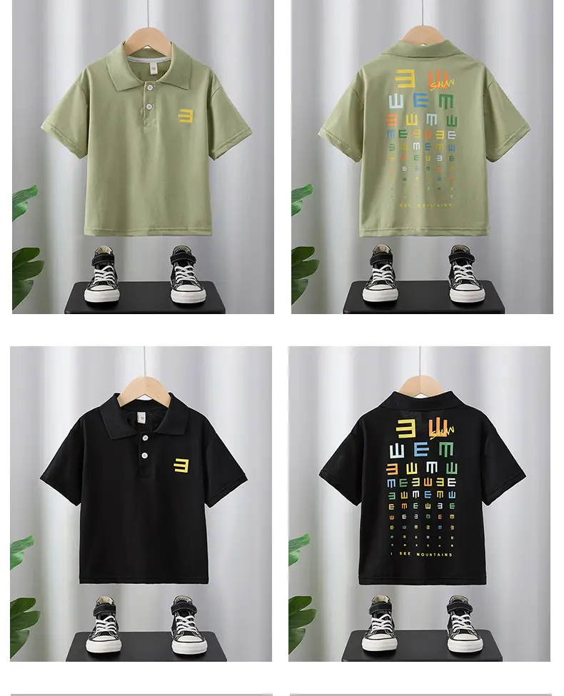 Boys Summer T-Shirt White Green Black 2025 β feature 3