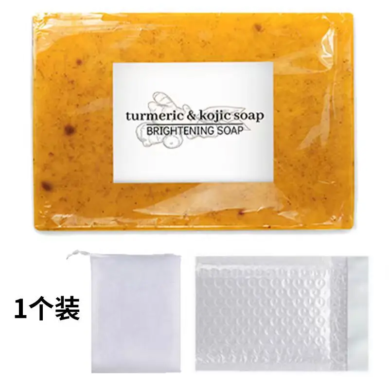 European and American Tk Turmeric Lemon Soap 100g Deep Cleansing and Moisturizing Facial Cleanser Lemon Turmeric Kojic Acid Soap - Image 3
