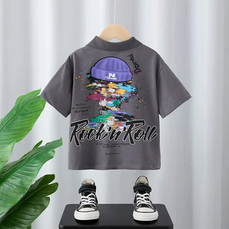 Boys Grey Polo T-Shirt 2025 Kidsren Clothing - Image 4