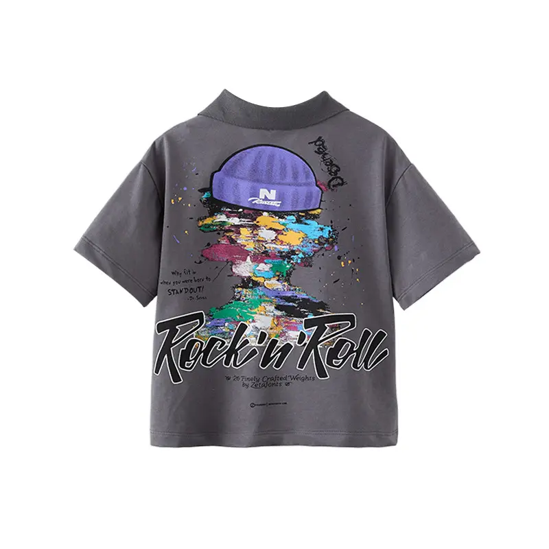 Boys Grey Polo T-Shirt 2025 Kidsren Clothing - Image 5