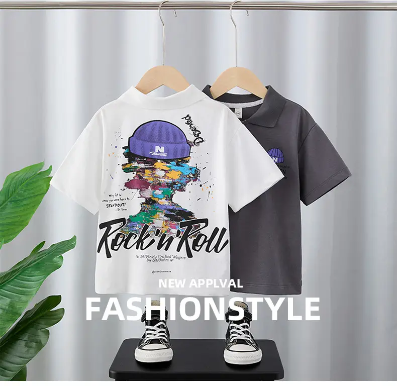 Boys Grey Polo T-Shirt 2025 Kidsren Clothing — feature 1