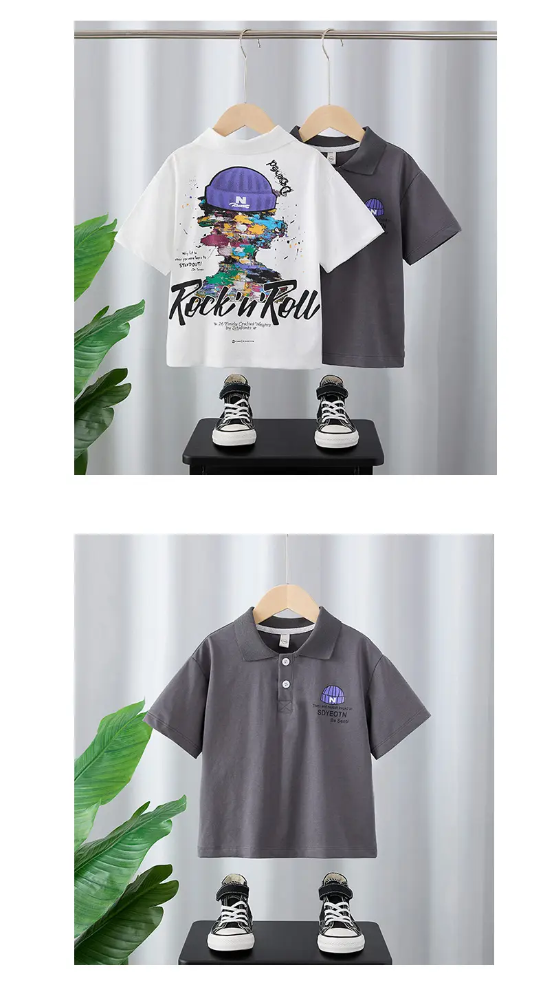 Boys Grey Polo T-Shirt 2025 Kidsren Clothing — feature 4