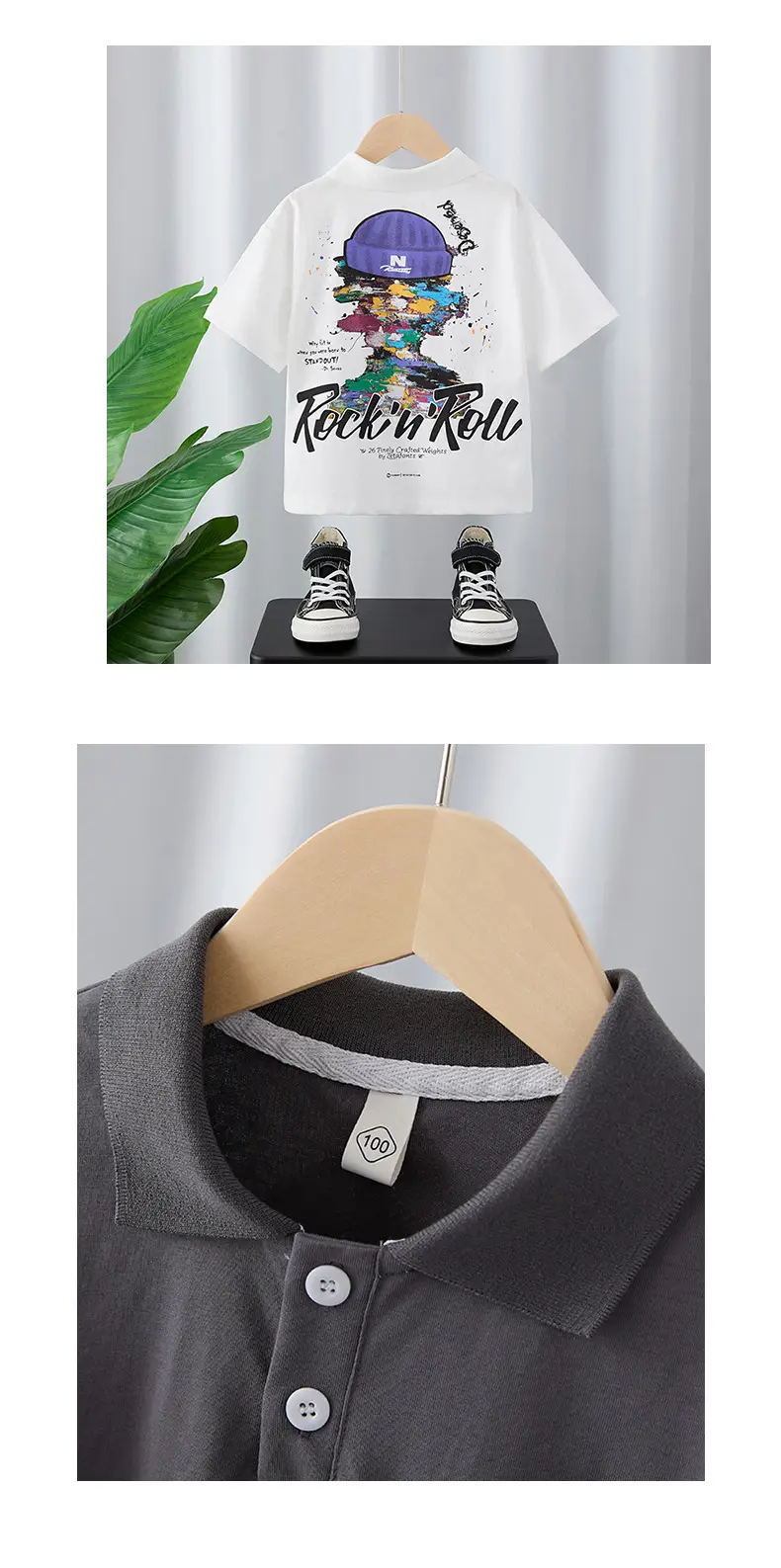 Boys Grey Polo T-Shirt 2025 Kidsren Clothing — feature 6