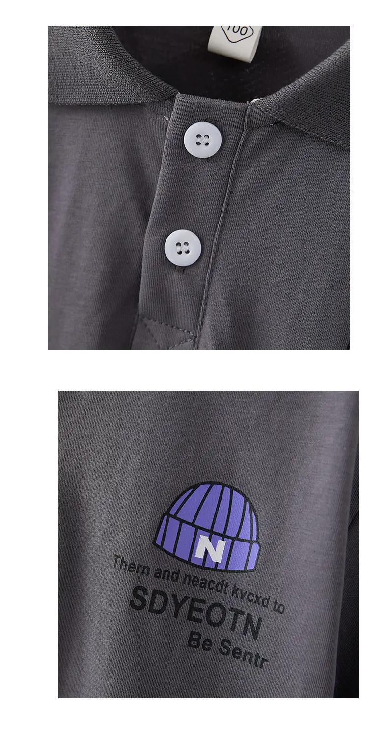 Boys Grey Polo T-Shirt 2025 Kidsren Clothing — feature 7