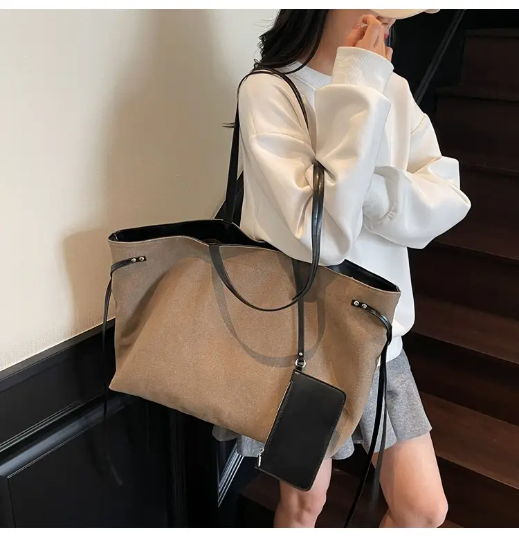 Retro Normcore Tote Bag Women Summer Casual Large Capacity — feature 13