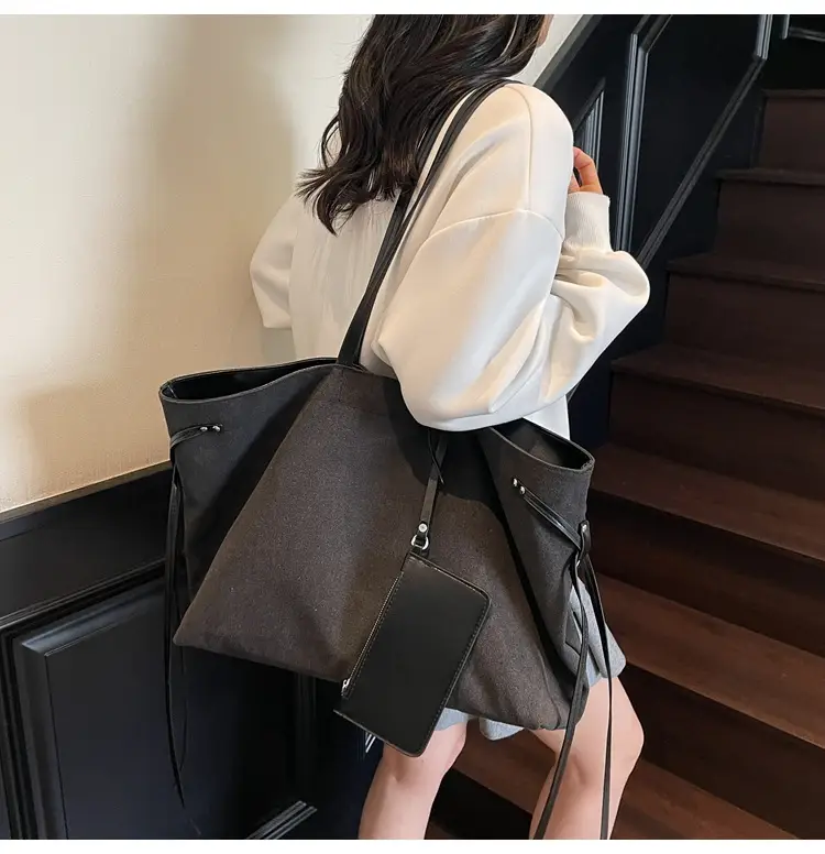 Retro Normcore Tote Bag Women Summer Casual Large Capacity — feature 15