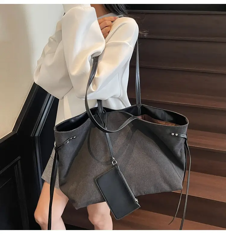 Retro Normcore Tote Bag Women Summer Casual Large Capacity — feature 18