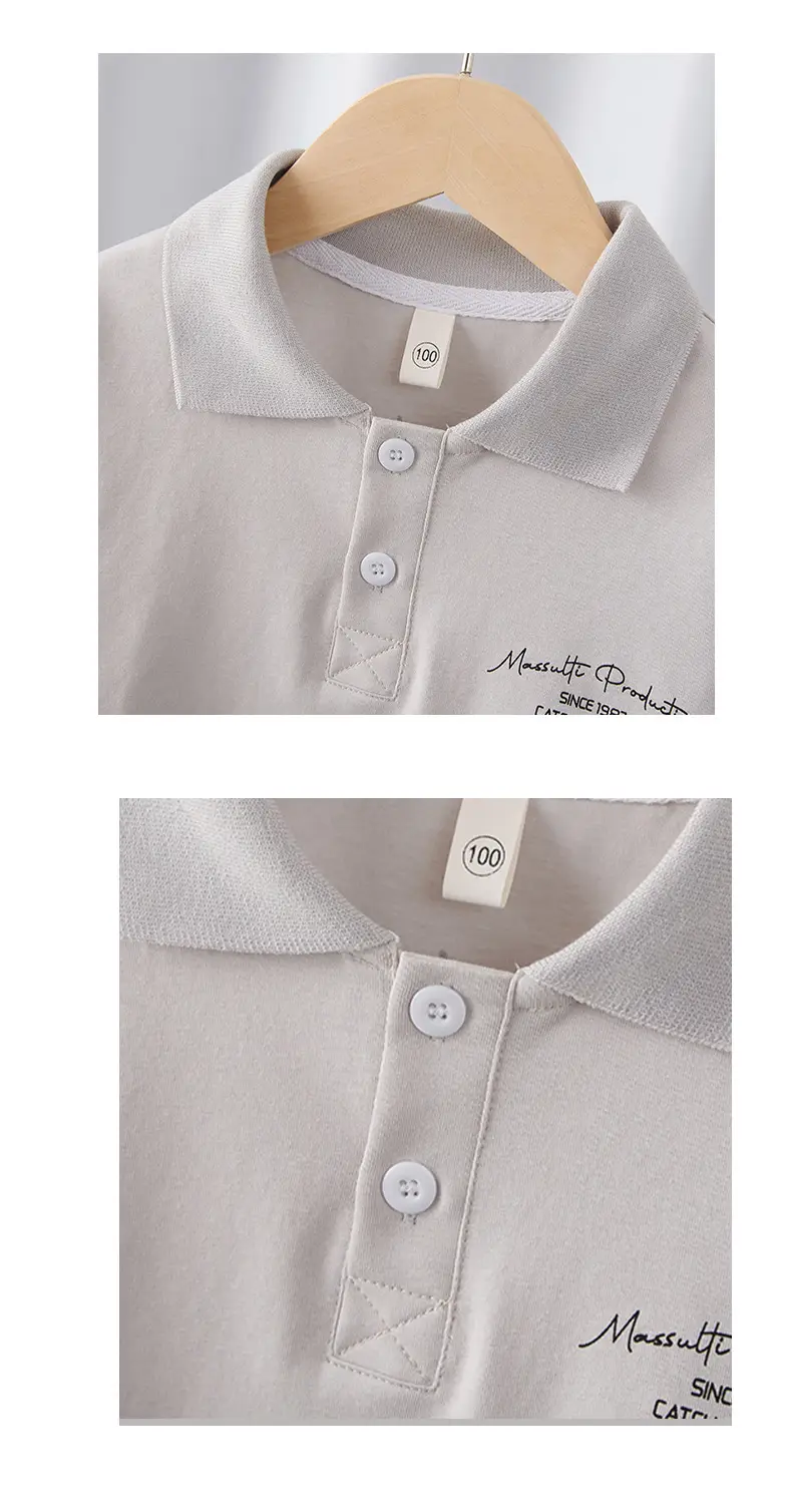 Boys White Korean Style Polo Shirt Summer 2025 — feature 8