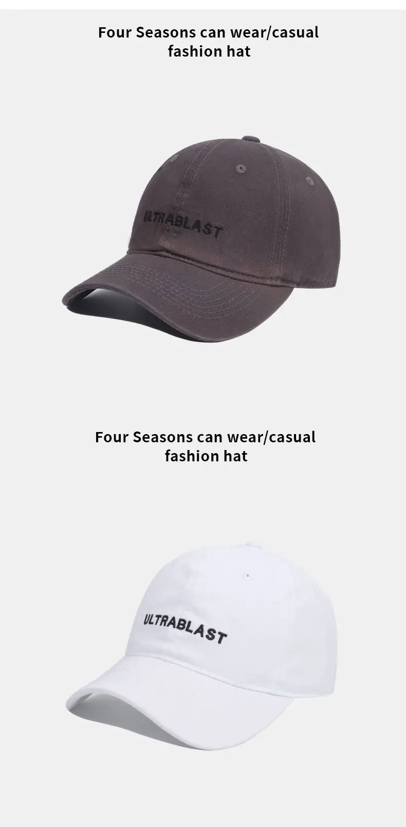 American Letter Embroidered Denim Baseball Cap for Women — feature 11