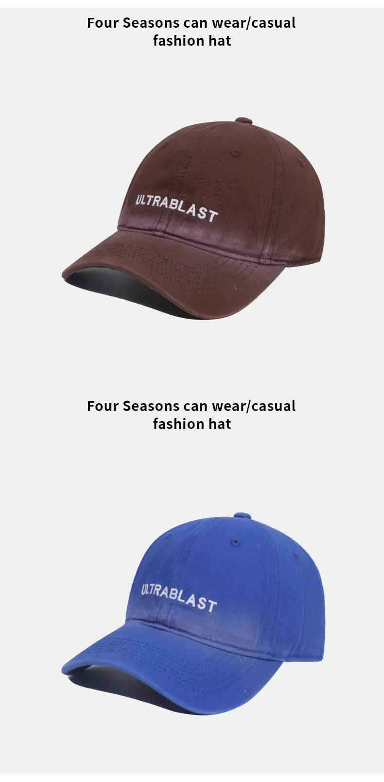 American Letter Embroidered Denim Baseball Cap for Women — feature 12