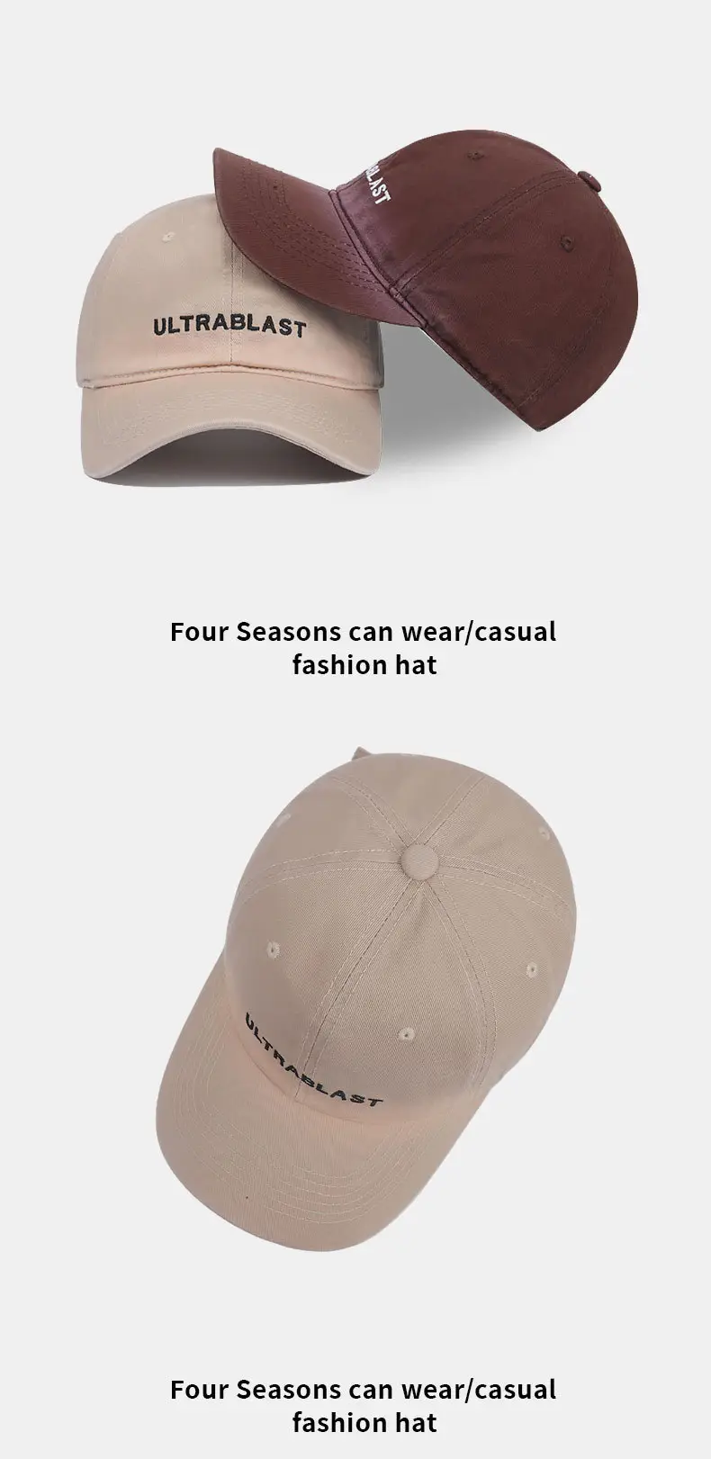 American Letter Embroidered Denim Baseball Cap for Women — feature 14
