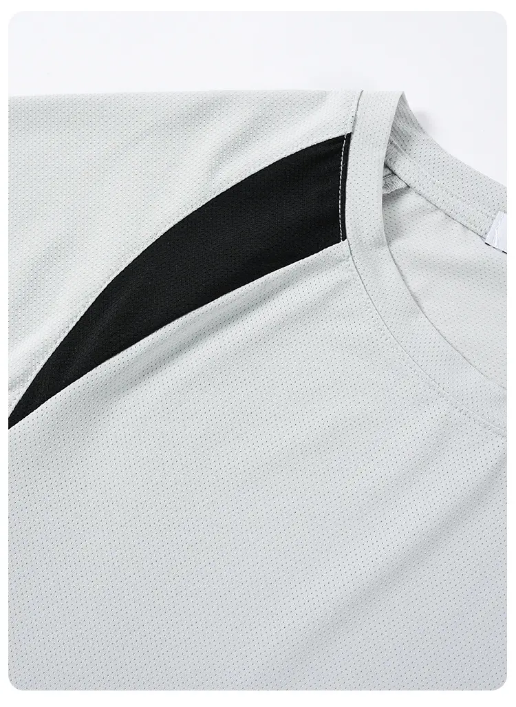 Kids Cool Mesh T-Shirt White Black Stripes — feature 14