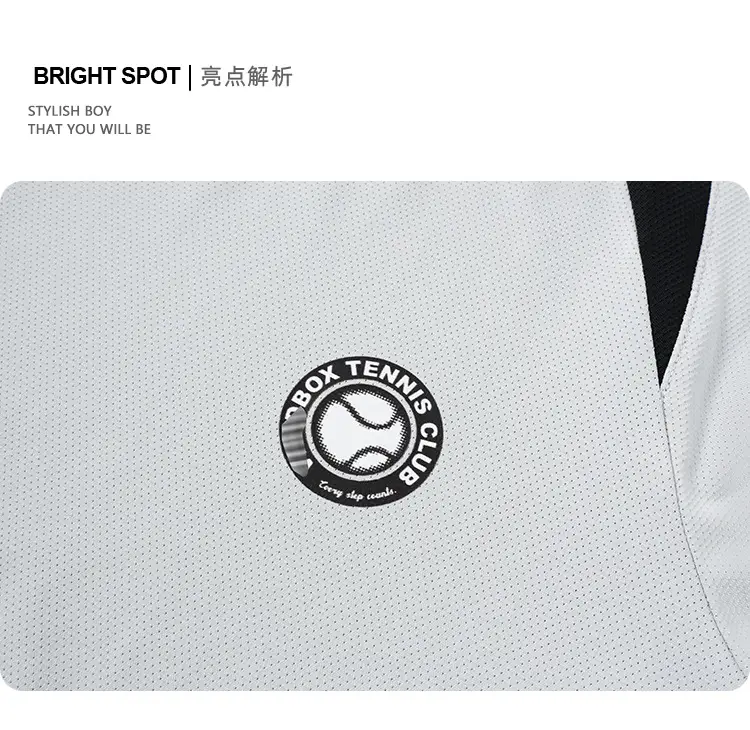 Kids Cool Mesh T-Shirt White Black Stripes — feature 4