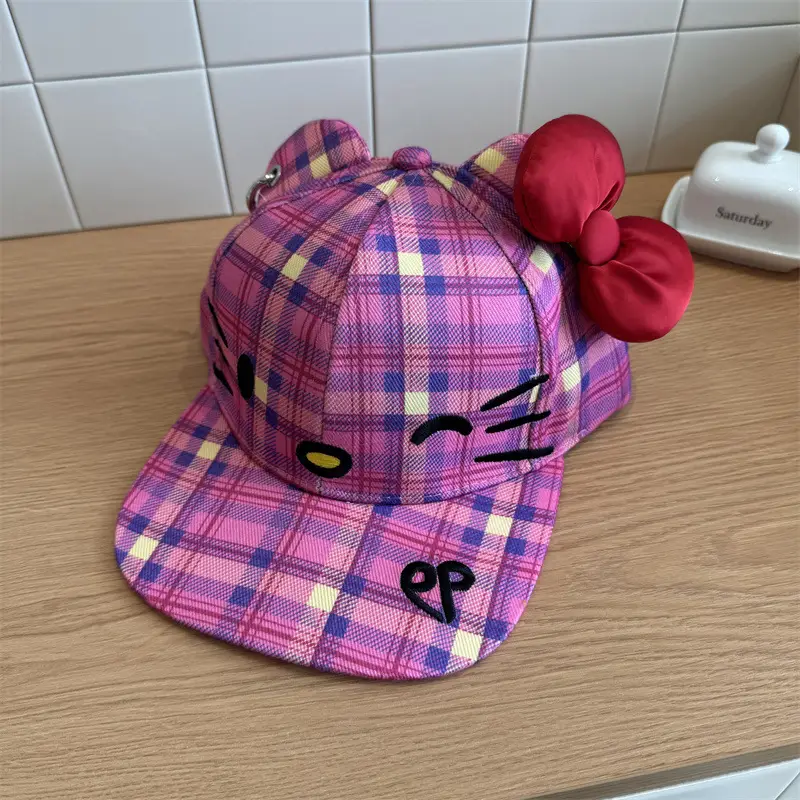 Japanese Cat Cap for Women 2025 Bowknot Design - Image 2