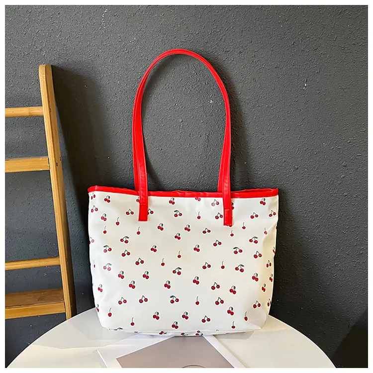 Printed Red Heart Tote Bag for Girls Women Commute — feature 30