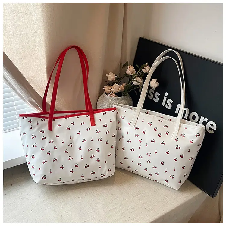 Printed Red Heart Tote Bag for Girls Women Commute — feature 36