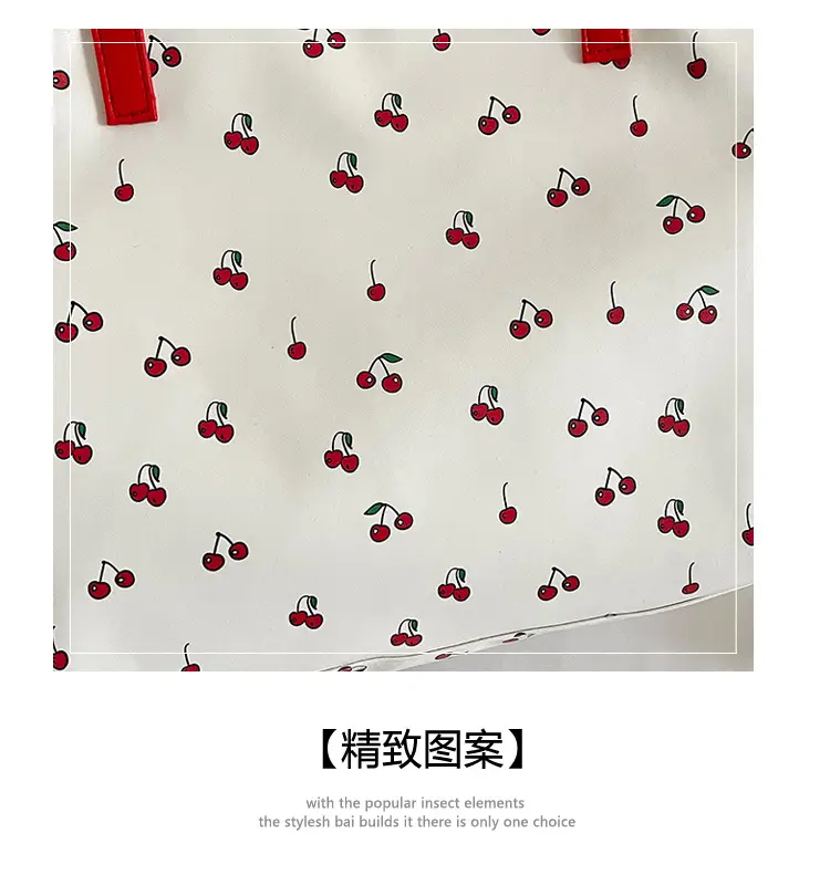 Printed Red Heart Tote Bag for Girls Women Commute — feature 8