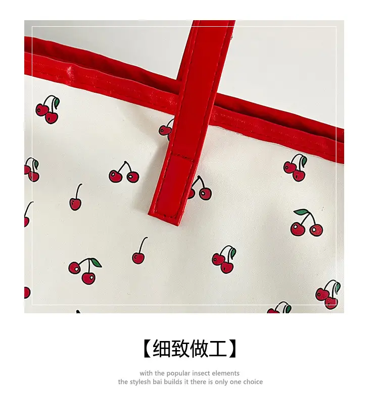 Printed Red Heart Tote Bag for Girls Women Commute — feature 9