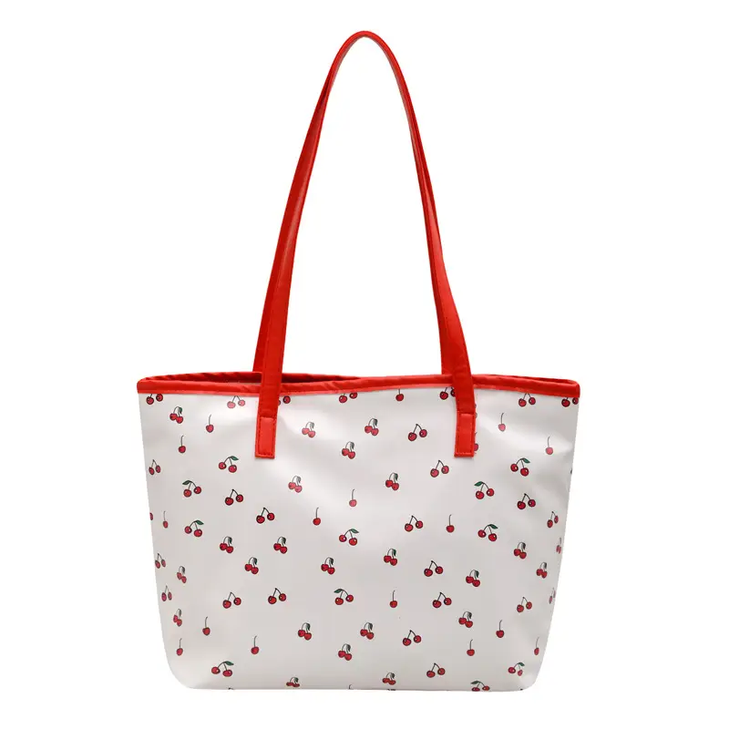 Printed Red Heart Tote Bag for Girls Women Commute - Image 2