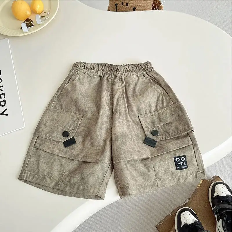 Boys White Letter T-Shirt & Shorts Set Cool Summer Wear — feature 5