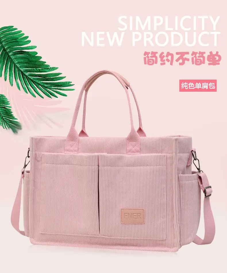 Cross-Border College Style Canvas Bag Large Capacity Crossbody Bag — feature 2