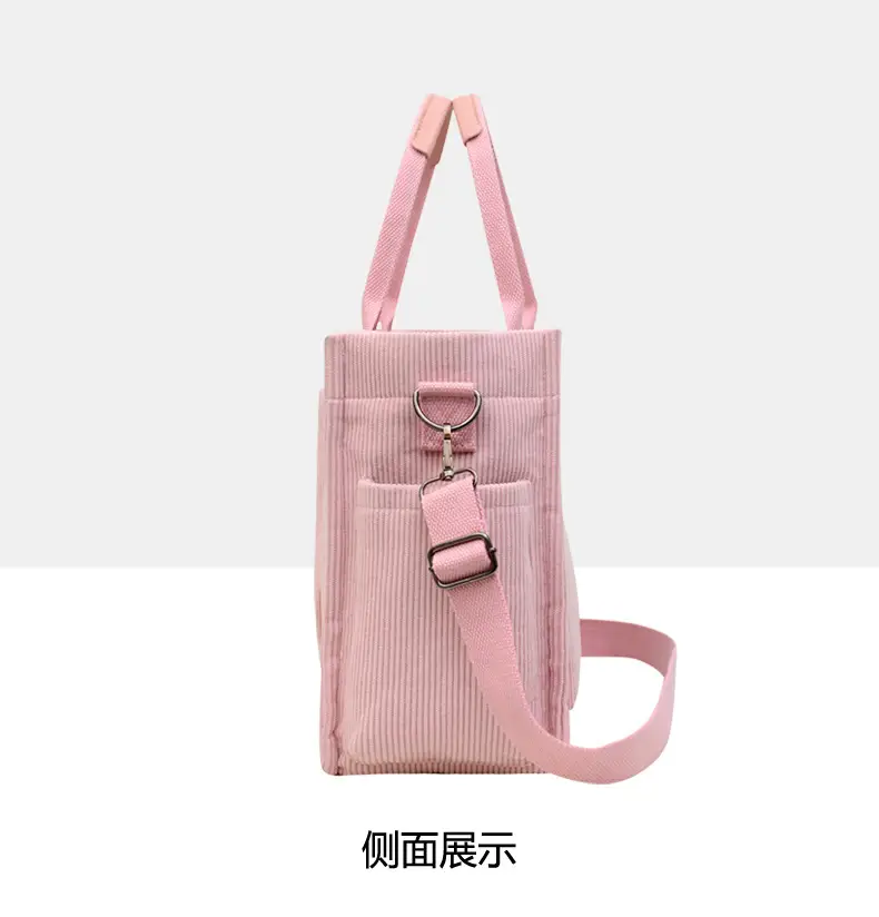 Cross-Border College Style Canvas Bag Large Capacity Crossbody Bag — feature 25