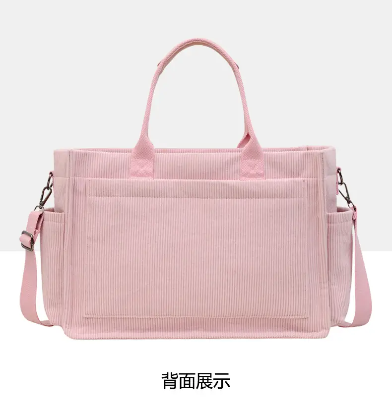 Cross-Border College Style Canvas Bag Large Capacity Crossbody Bag — feature 26