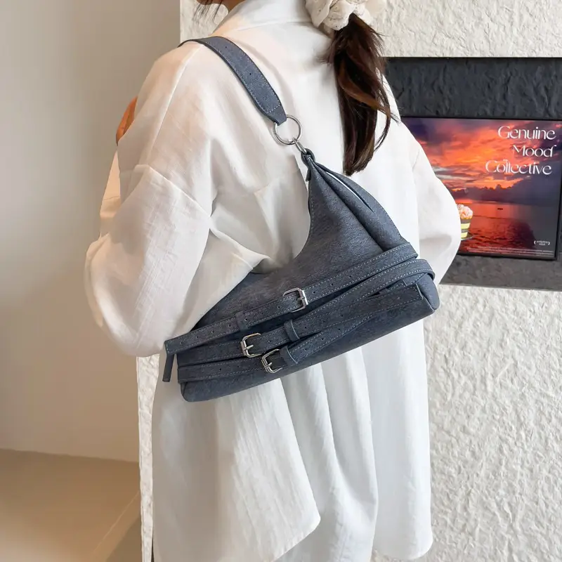Light Blue Cross-Border Shoulder Bag for Women - Image 5