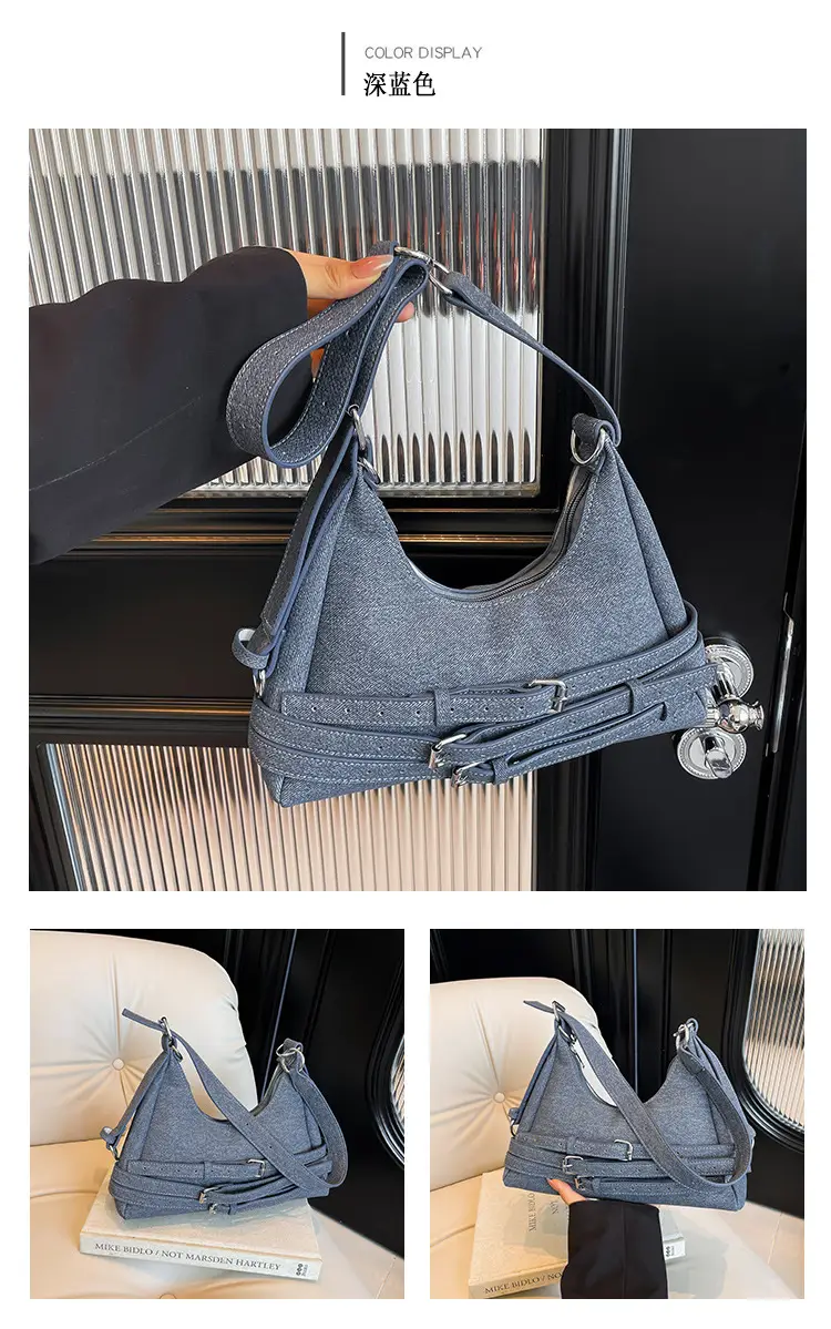 Light Blue Cross-Border Shoulder Bag for Women — feature 12