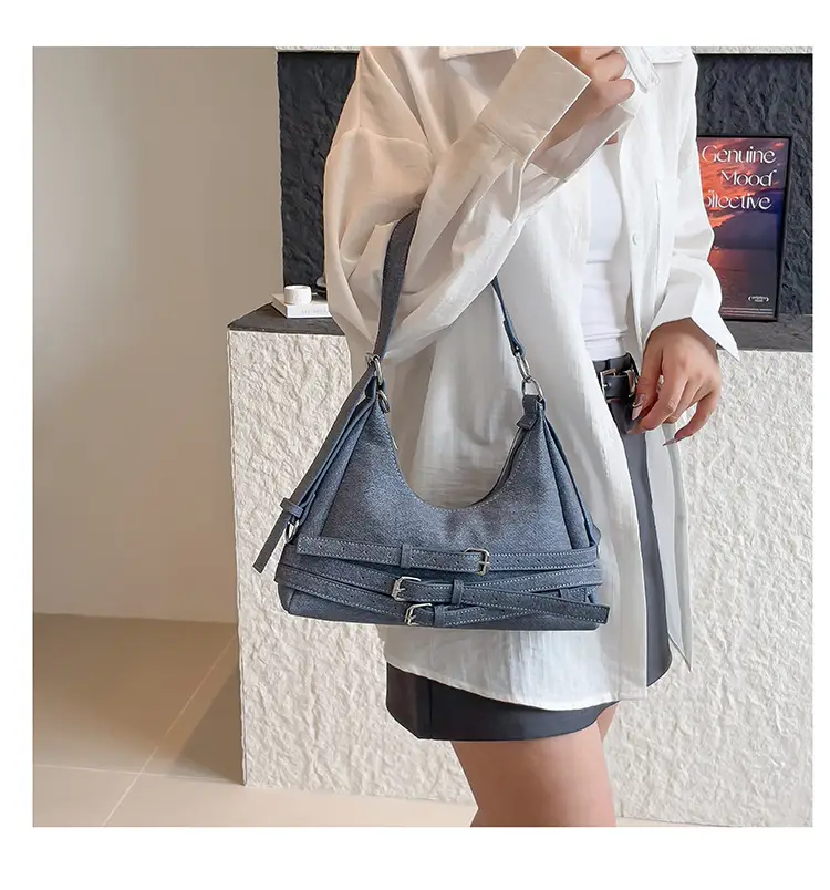 Light Blue Cross-Border Shoulder Bag for Women — feature 14