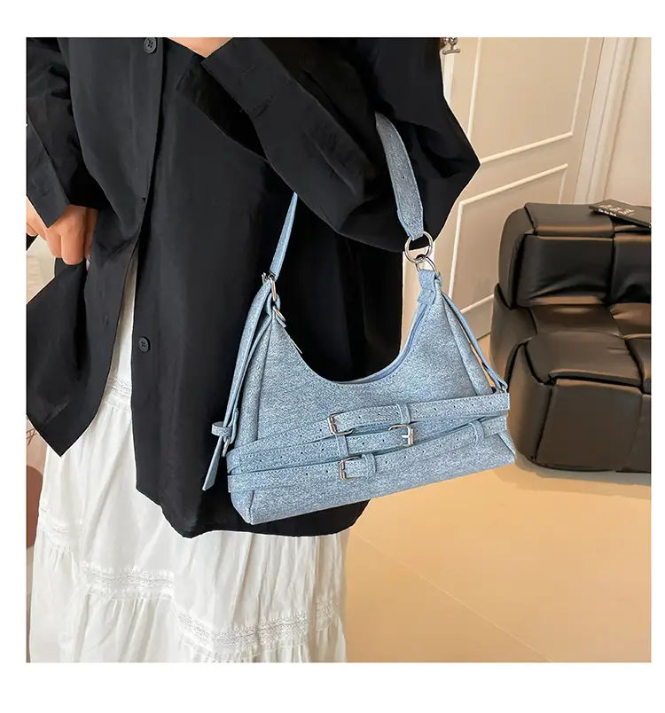 Light Blue Cross-Border Shoulder Bag for Women — feature 18