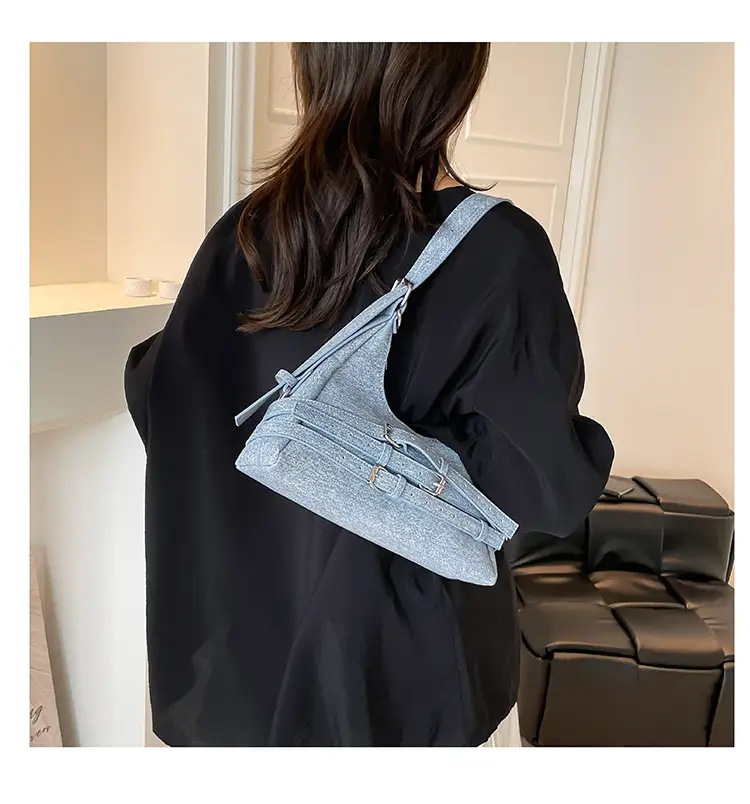 Light Blue Cross-Border Shoulder Bag for Women — feature 19