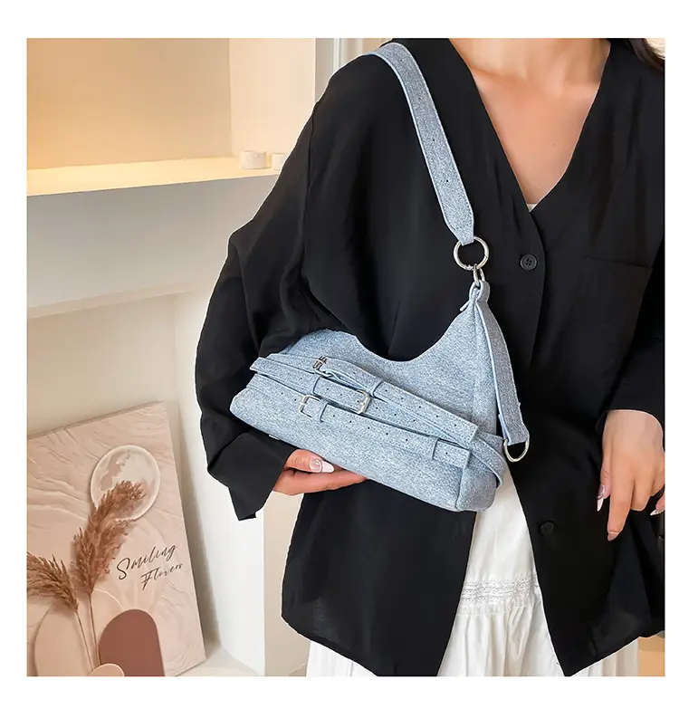 Light Blue Cross-Border Shoulder Bag for Women — feature 20