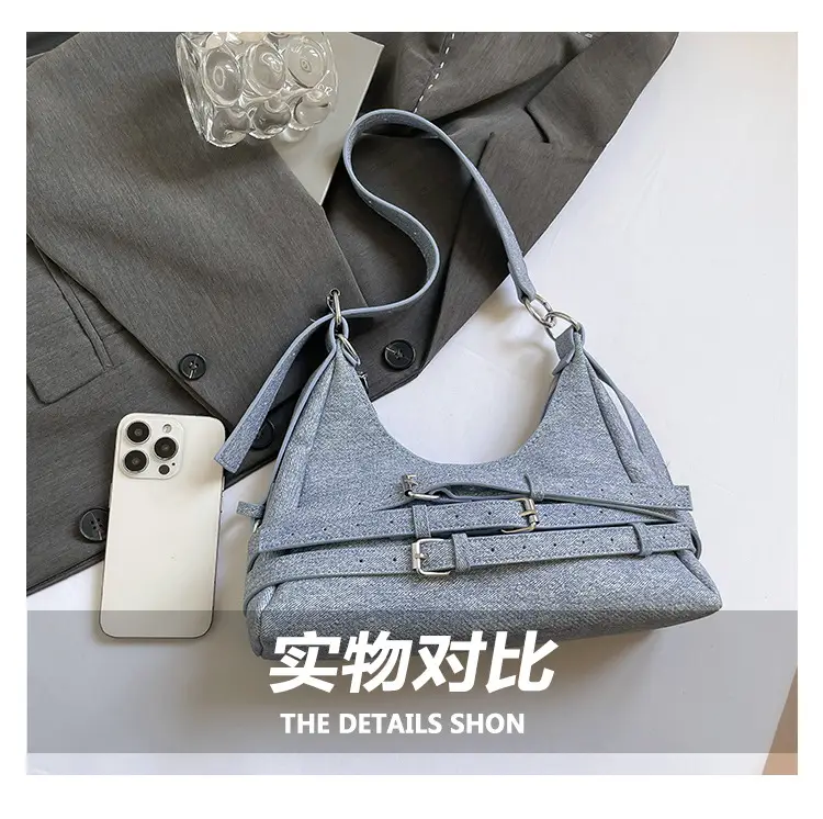 Light Blue Cross-Border Shoulder Bag for Women — feature 7