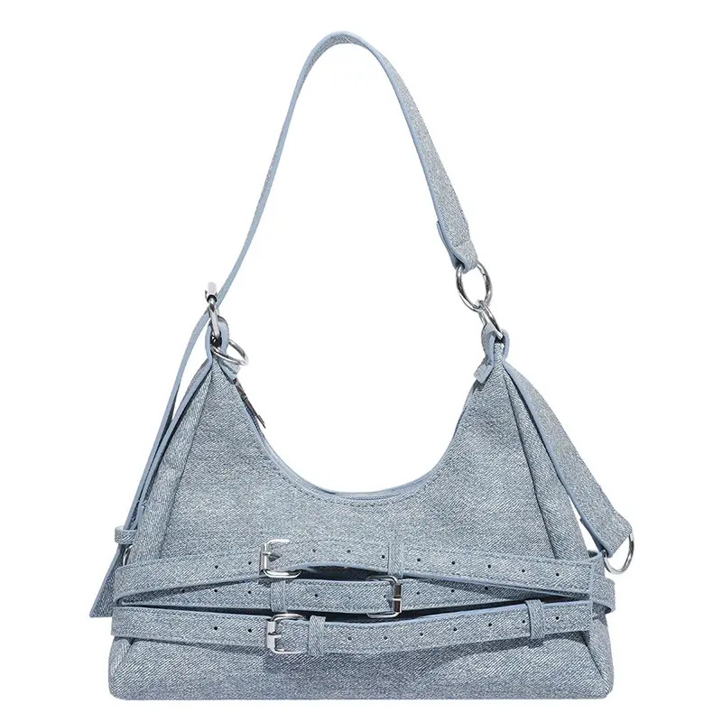 Light Blue Cross-Border Shoulder Bag for Women