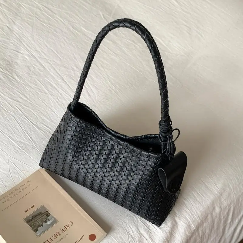 2025 Black Braided Shoulder Bag for Women - Image 7