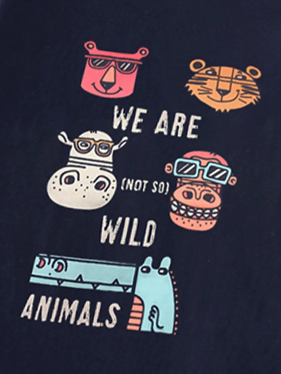 2025 Cartoon Cotton T-Shirt for Boys Round Neck