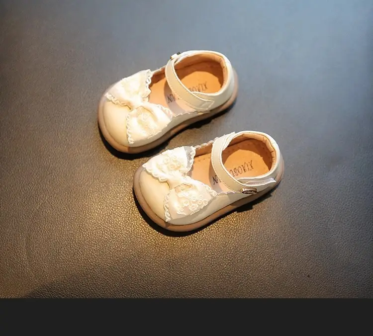 Baby Girl Flats Shoes Black White 1-2Yr Soft Bottom — feature 7