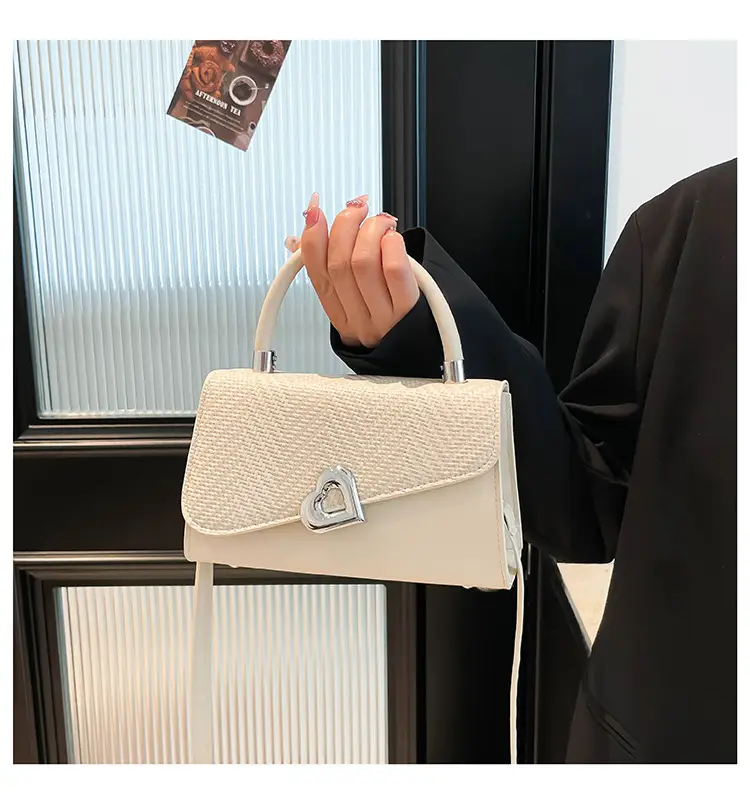 Women's 2025 Stitched Shoulder Bag Brown Textured — feature 19