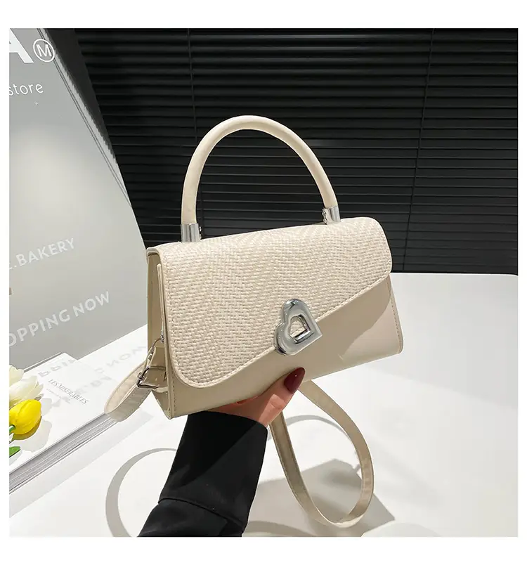 Women's 2025 Stitched Shoulder Bag Brown Textured — feature 31