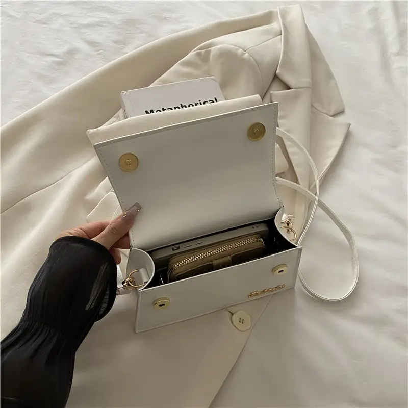 White Personalized Letter Square Bag for Women 2025 - Image 8