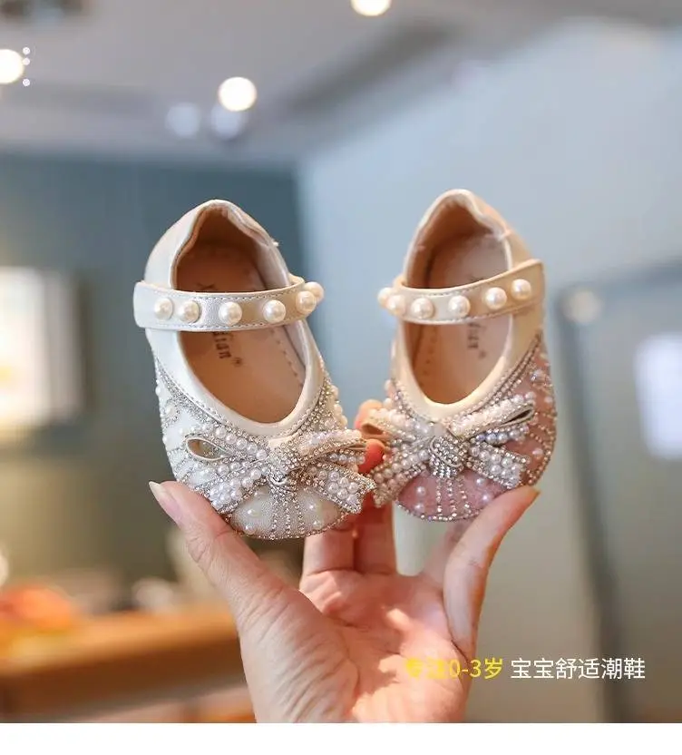 Girls Crystal Pearl Baby Shoes Small 2025 — feature 1