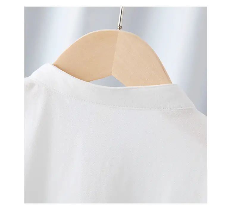Boys Cotton Polo T-Shirt 2025 Summer White Black Kids — feature 10