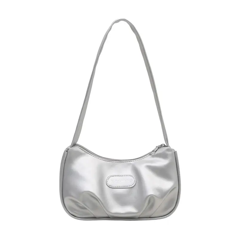 2025 Korean Style Pleated Shoulder Bag Women's Black - Image 9
