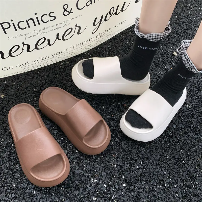 2025 New Style Thick-Soled Height-Increasing Slippers for Couples with Poop-Feeling Anti-Slip Slippers - Image 7