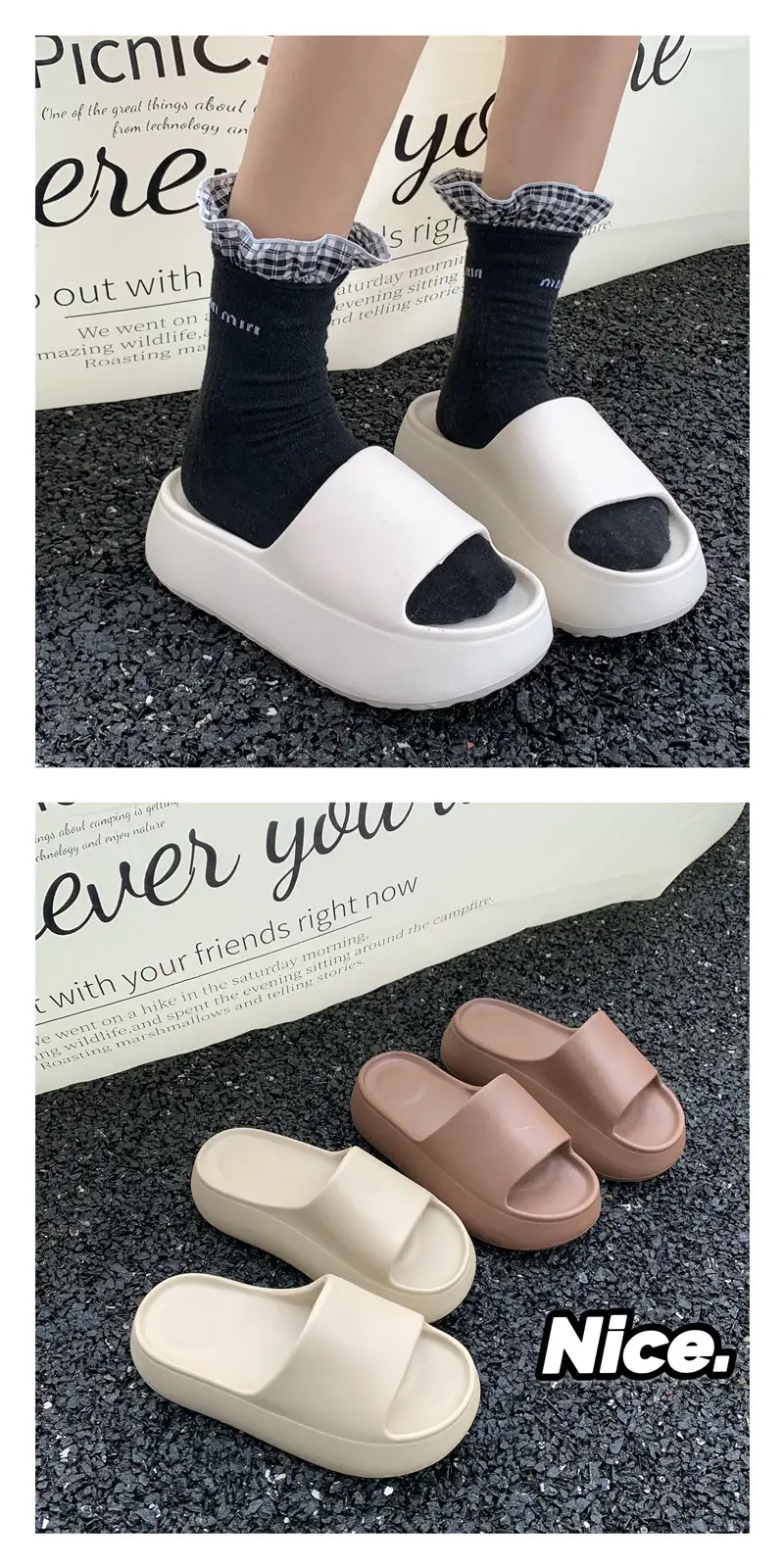 2025 New Style Thick-Soled Height-Increasing Slippers for Couples with Poop-Feeling Anti-Slip Slippers — feature 2