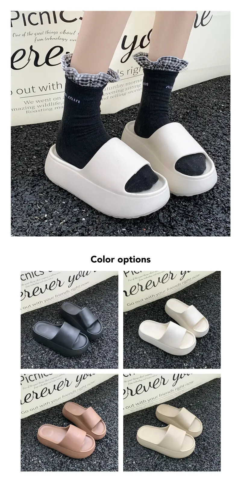 2025 New Style Thick-Soled Height-Increasing Slippers for Couples with Poop-Feeling Anti-Slip Slippers — feature 5