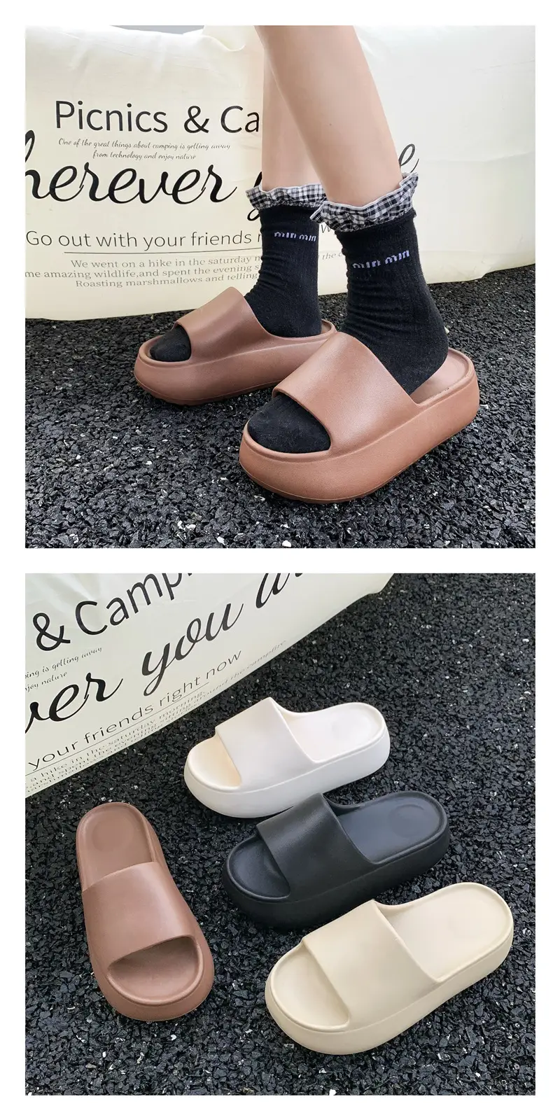 2025 New Style Thick-Soled Height-Increasing Slippers for Couples with Poop-Feeling Anti-Slip Slippers — feature 7